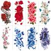Blue Rose Flower Tattoo Sticker Plum Blossom Large Pattern Flower Arm Cover Waterproof Tattoo Sticker Sample Tattoo