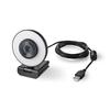 Elecom Web Camera Auto Focus 2 Megapixels 60FPS Full HD Equipped with LED Ring Light Privacy Shutter Black UCAM-CX20ABBK