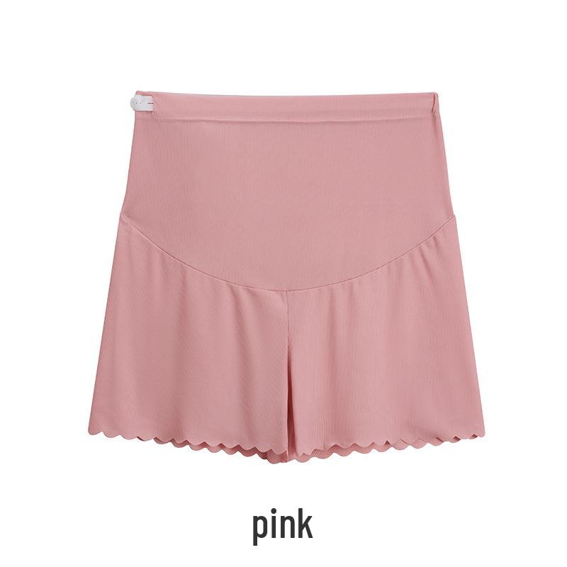 Шорты для беременных из ледяного шелка: Тонкая, Поддерживающая живот, Одежда для улицы три четверти, Летний стиль, Свободного кроя, Леггинсы с защитой от просвечивания.