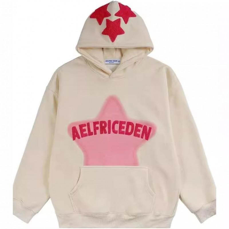 Aelfric Eden Y2K Star Print Hoodie Unisex Casual Streetwear Loose Sweatshirt