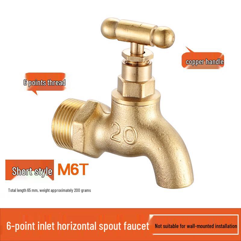 Old-fashioned Brass Single Cold Water Faucet