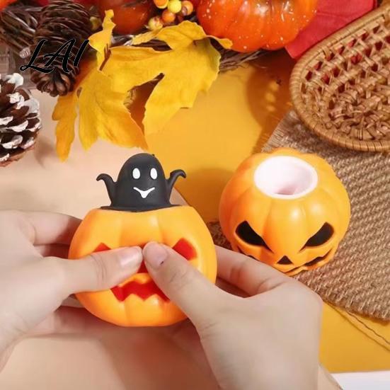 Pocket Fidget Toys 12Pcs Pop-up Ghost Pumpkin Squeeze Toy Stress Relief Head Sensory Toy Kit Creepy Pinch for Party Favors