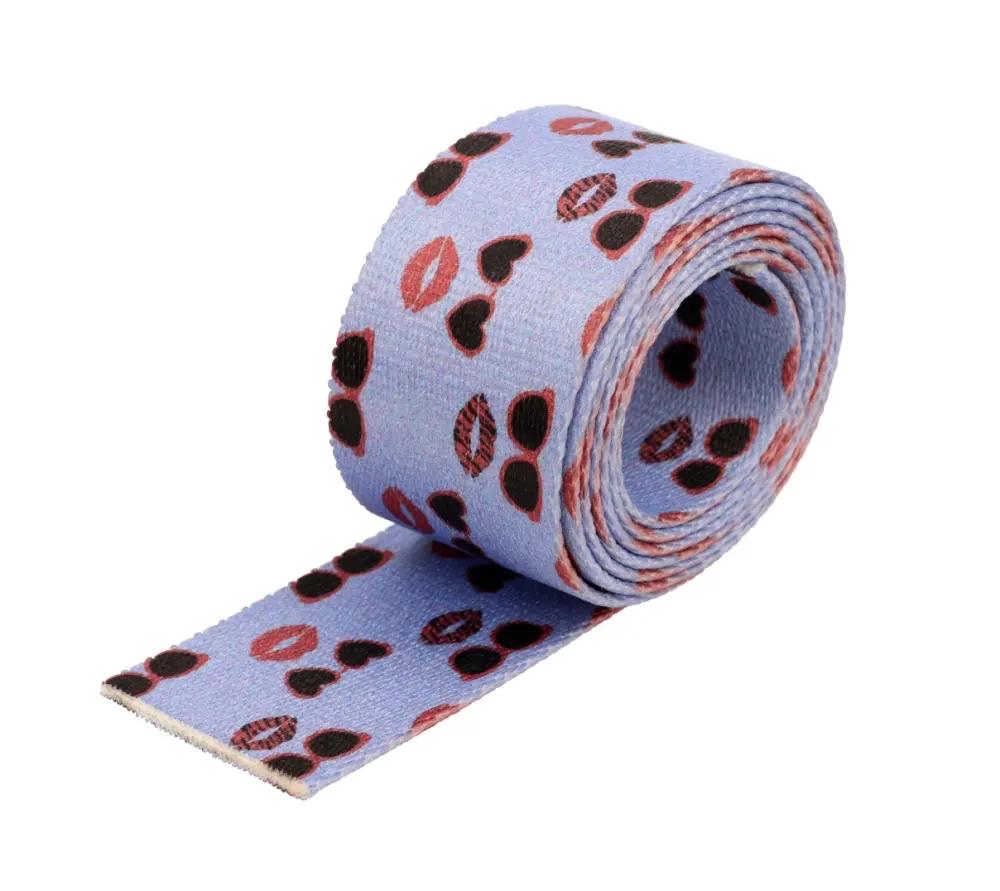 4cm x 140cm Polyester Webbing, Lips Pattern, Fasten