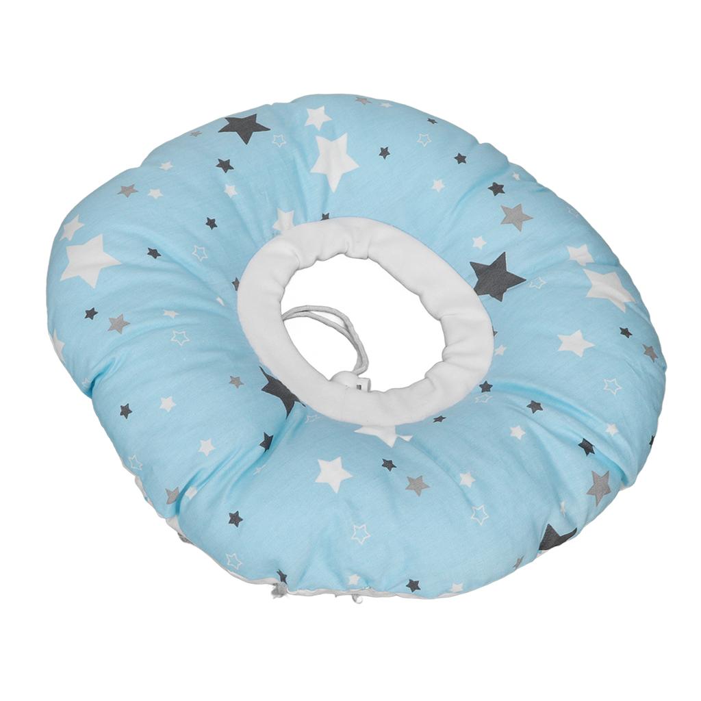 Подушка для пирсинга уха, светло-голубая с узором звезды, подушка для облегчения боли в ухе от давления для спящих на боку