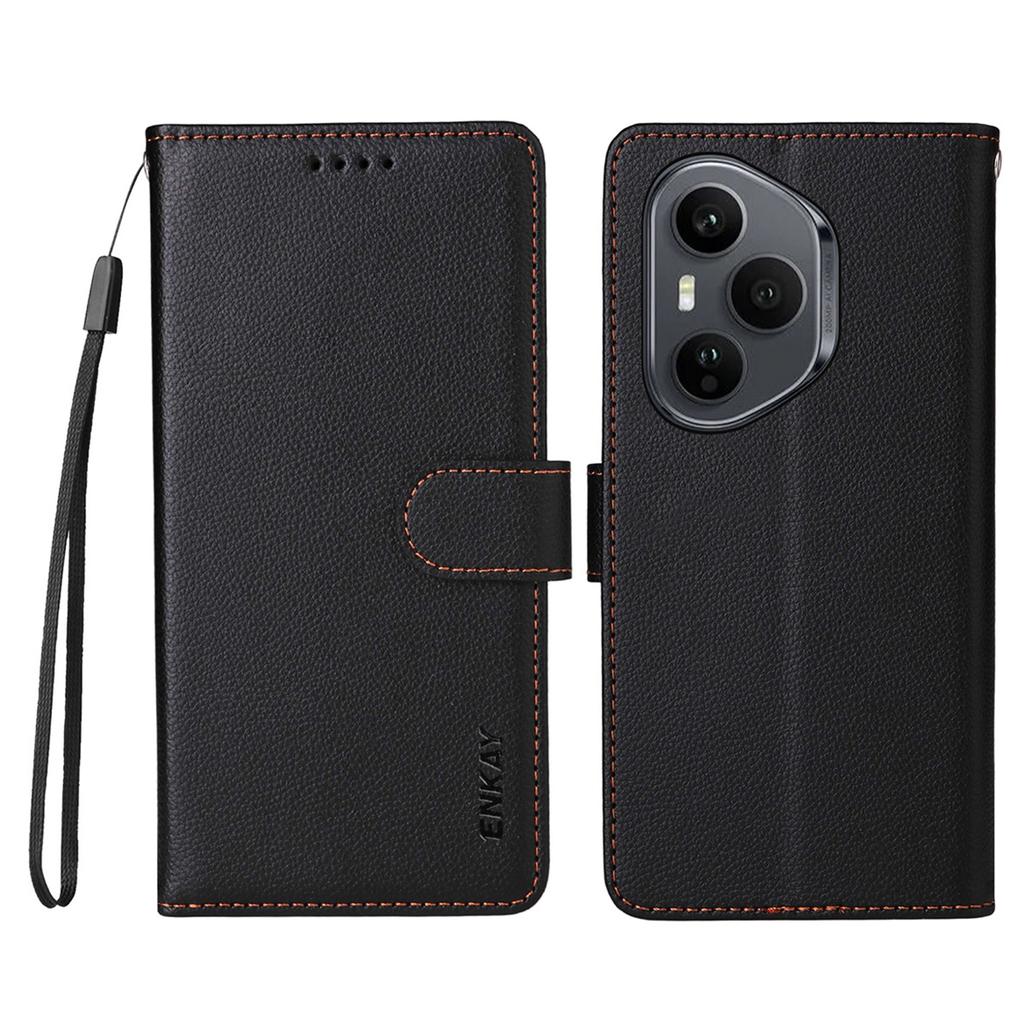 For Honor 400 Pro 5G (Global) Wallet Case with Strap RFID Blocking Leather Stand Phone Cover