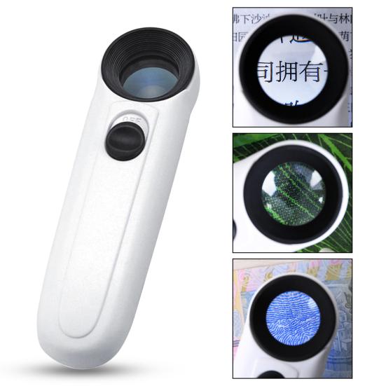 40X Hand-held Magnifier Reduce Eye Fatigue Compact Jewelry Appraisal Reading Magnifier for Exploration