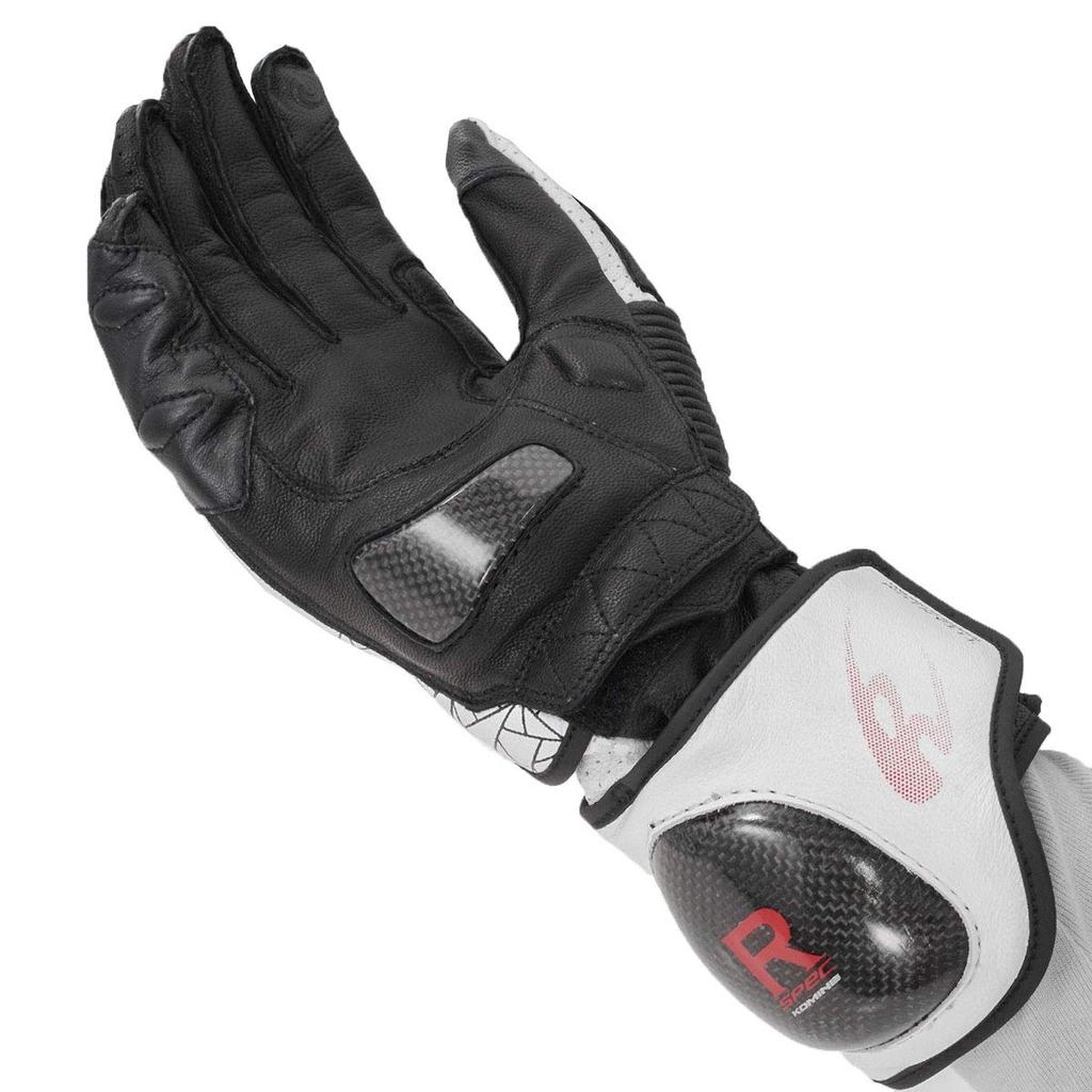 Мотоциклетные перчатки Titanium Racing Gloves 2XL 12969 Натуральная кожа Carbon Stretch Material Titanium для осени [Komine] Белый/красный GK-235 Весна,