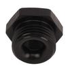 Hex Nut with O Ring 8AN 1 8in NPT Internal Thread Black Aluminum Hex Head Nut for Vehicle