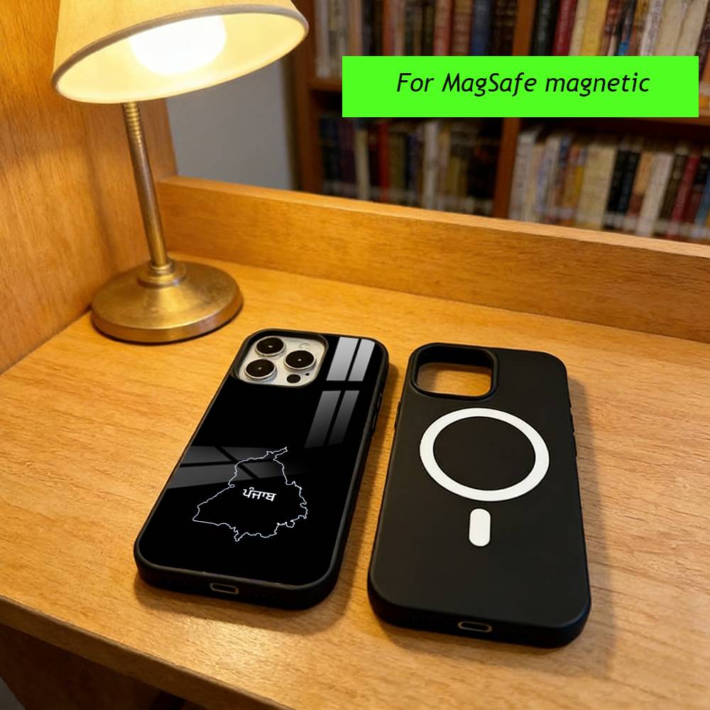 Punjab Map Phone Case For iPhone17,16,15,14,13,12,11 Plus,Pro Magnetic with Magsafe Wireless Charging