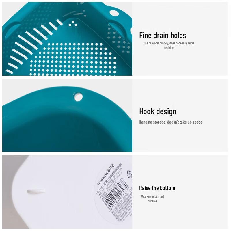 CHAHUA 6-Piece Double-Layer Vegetable Washing & Strainer Basket Set