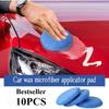 10 шт.-1 шт. Губка для полировки воском автомобиля для ухода за деталями автомобиля Полировальный пад Супертонкое волокно Уход за удалением пыли Поролоновая губка для чистки