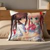 Little Busters Cushion Cover Cushion Cover Pillowcase, Anti-Mite Invisible Zipper, Linen Sofa Cushion