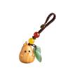 Sandalwood Bag Pendant Cartoon Wood Phone Chain Cute Pear Key Chain  Jewelry Findings