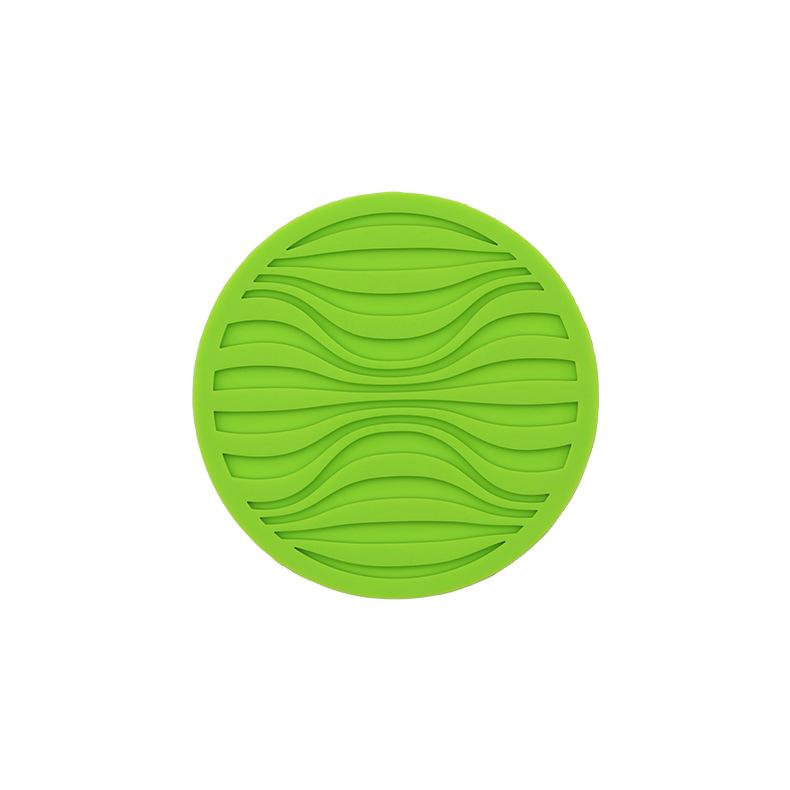 Silicone Coaster Round Non-slip Wave Water Cup Thermal Pad Drain Coffee Cup Mat
