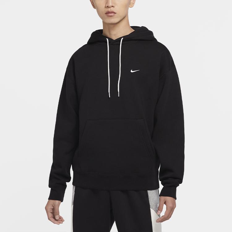 Nike Флисовая толстовка Lab Solo с логотипом Swoosh (Азия) Черная мужская уличная одежда DA0316-010