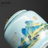 Exquisite Ceramics Tea Caddy Travel Tea Bag Storage Box Household Oolong Tieguanyin Sealed Jar Coffee Canister Spice Organizer
