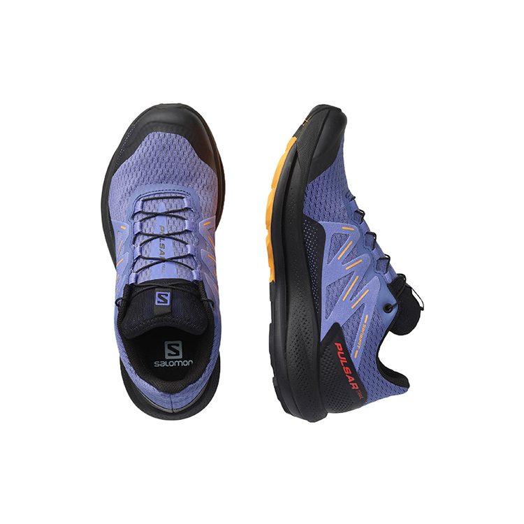 SALOMON Pulsar Trail Удобная ткань Устойчивая к истиранию Низкие кроссовки для бега Женские Сине-черные L41615000