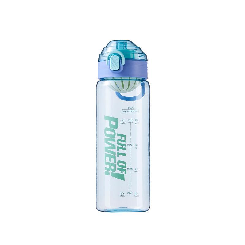 Water bottle summer new anti-drop water cup scale high value boys and girls outdoor portable sports fitness easy cup simple