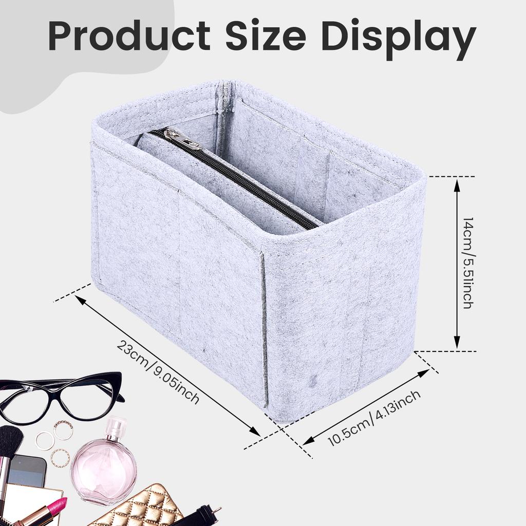 Вставка-органайзер для сумки из фетра, модная фетровая косметичка с несколькими отделениями, портативная вставка-органайзер для сумочки