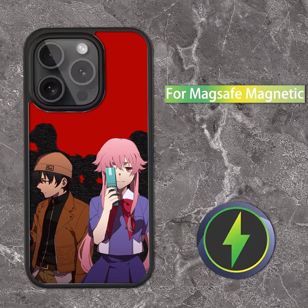 Чехол для телефона Mirai Nikki (Дневник будущего) для iPhone 17,16,15,14,13,12,11,Pro,Max,Plus,Mini,SE Магнитная беспроводная зарядка Magsafe