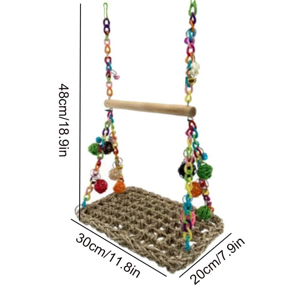 For Parakeets Budgie Bird Toy Hanging Parrot Swing Toy Parrot Climbing Net Bird Perch Pet Hammock
