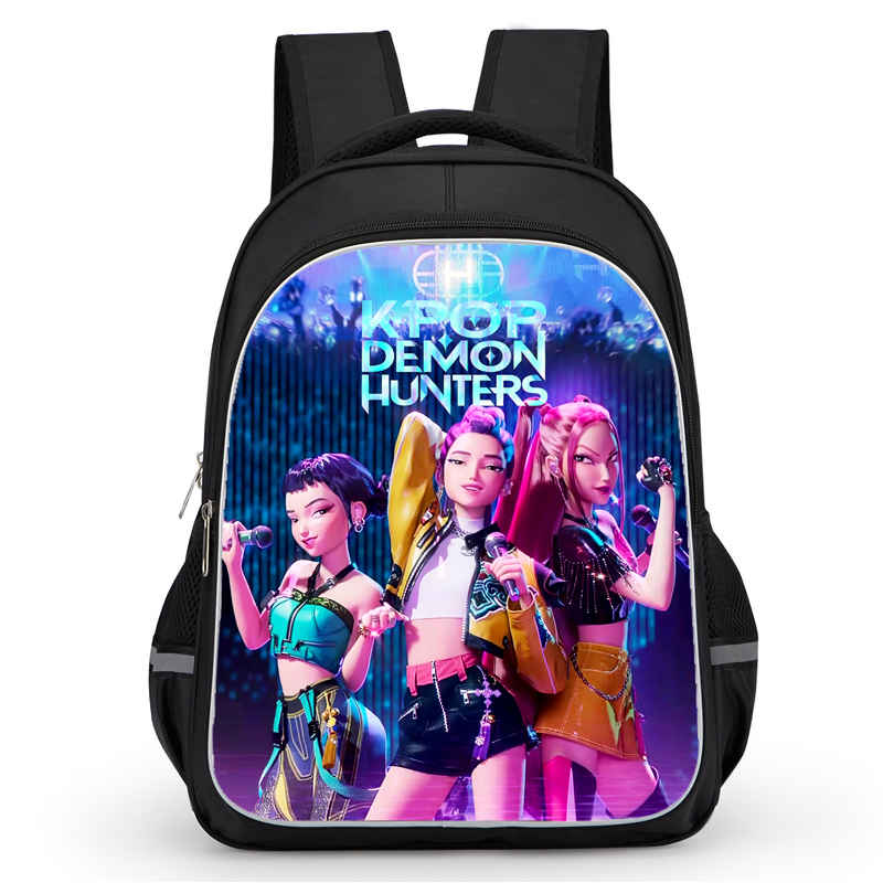 Cartoon School Bags For Boys Girl,16In School Backpack With Double Zipper Pocket,K-Ppop Kids Bags For Pupil Students, Best Gift