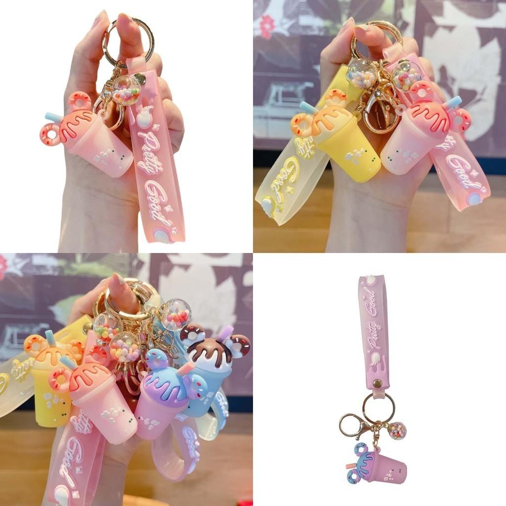 Милый брелок для ключей в виде мороженого, ПВХ подвеска, модный подарок, оптом