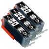 Совместимые чернила Canon x 3 шт. с индикатором уровня и IC-чипом. Совместимые высококачественные картриджи, BCI-350XL (черный) 3, (Высокодоходный), [Зеленый