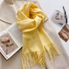 Luxury Wool Scarf For Women Fashion Warm Cashmere Scarves Korean Style Solid Knitted Shawl Wrap Pashmina Bandana Christmas Gift
