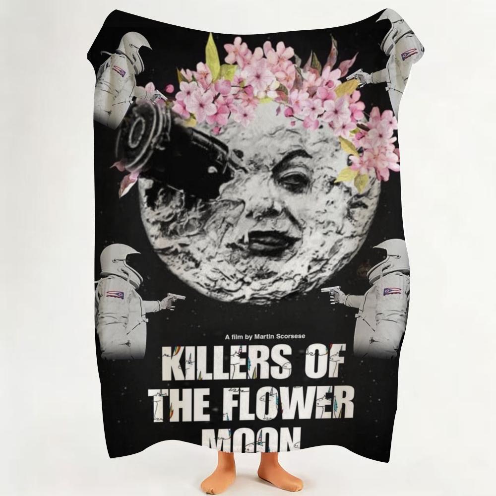 Movie K Killers o of t the F Flower M Moon Throw Flannel Throw Blanket Suitable for Sofa Living Room Bedroom