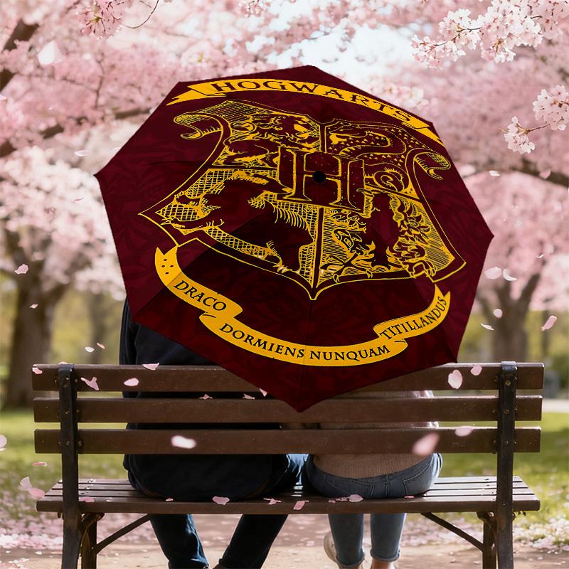 1PC Warner Hogwarts Draco Automatic Open/Close Umbrella with Windproof, 13-Rib Sturdy Canopy, Durable Ribs1230A