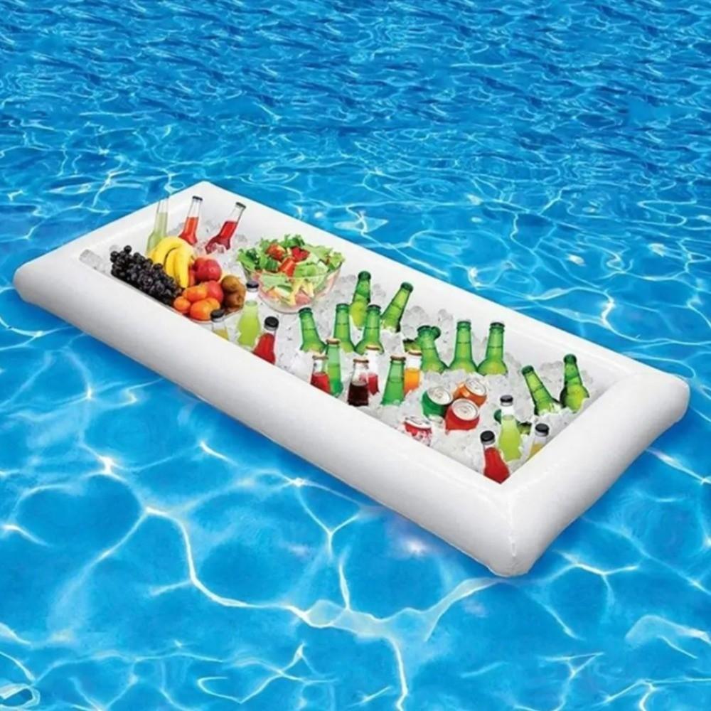 PVC Inflatable Serving Bar Portable Salad Tray Drink Containers Pool Float Tray Party Supplies