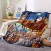 1Pc Christmas Lights Blanket Soft And Comfortable Casual Warm Camping Travel Christmas Halloween Gift M9177