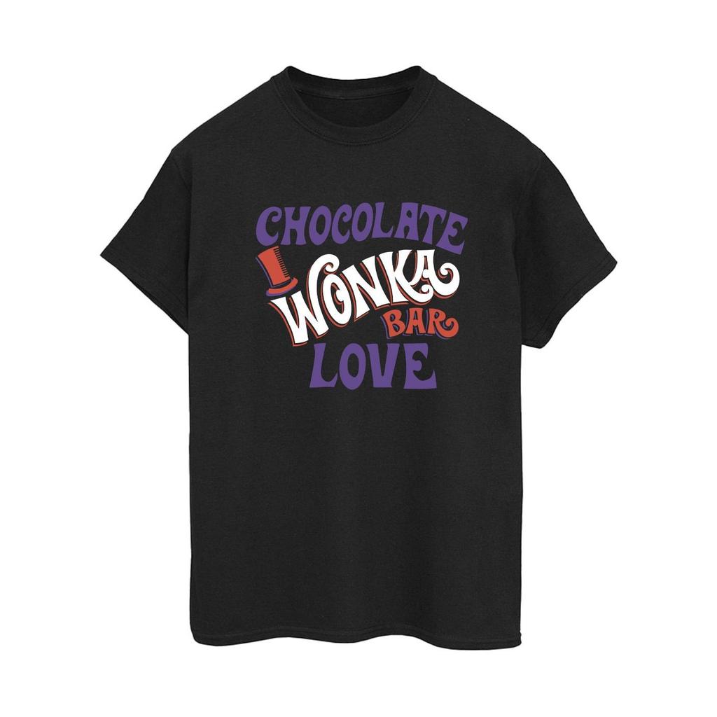 Willy Wonka & The Chocolate Factory Womens/Ladies Chocolate Bar Love Cotton Boyfriend T-Shirt