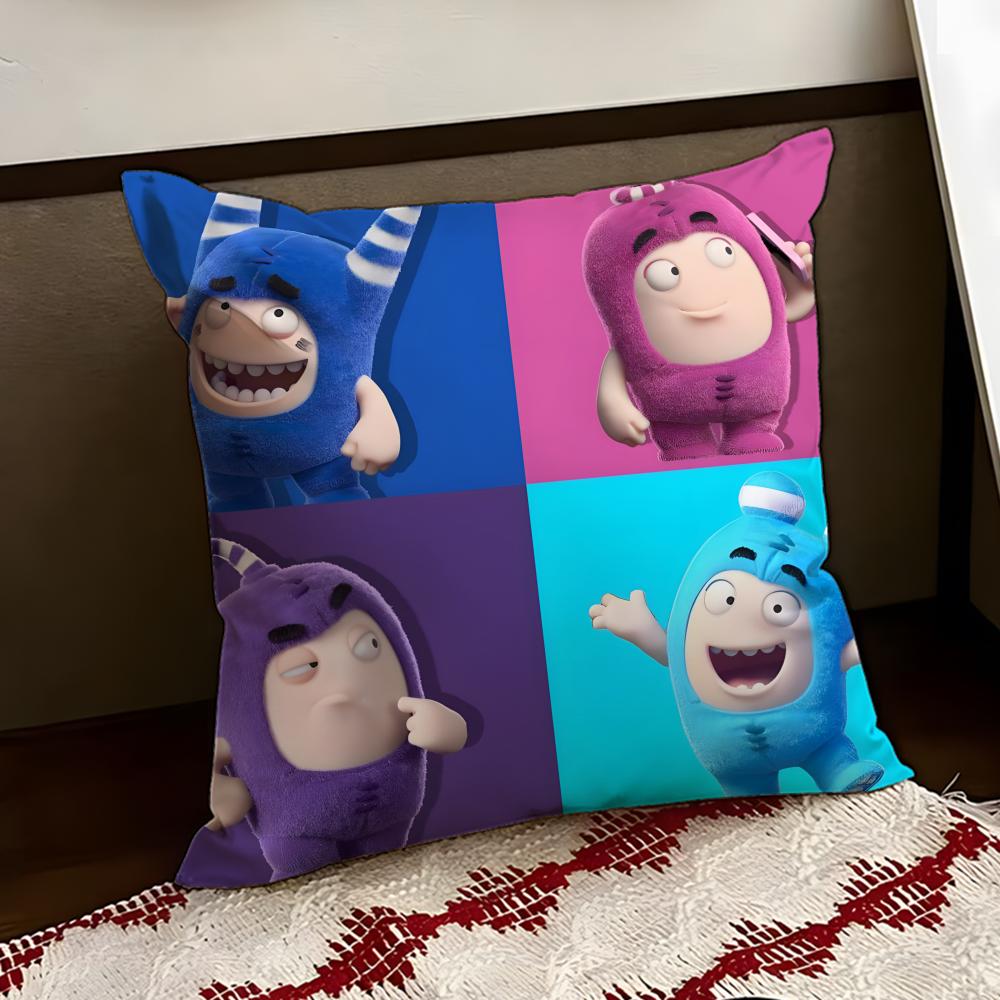 Cartoon OOddbods Cushion Cover Reversible Soft Durable Pillow Cover Home Car MultiScene Use for Daily Comfort