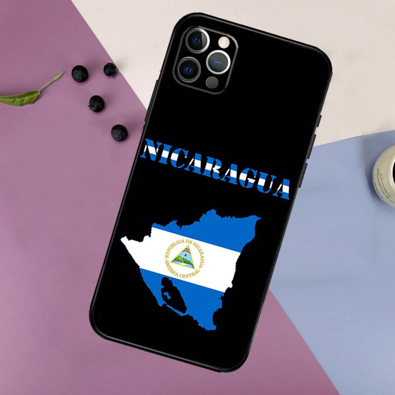 Чехол для телефона с флагом Никарагуа для iPhone 16 15 11 12 13 14 Pro Max 7 8 Plus XS Max X XR Силиконовая задняя крышка