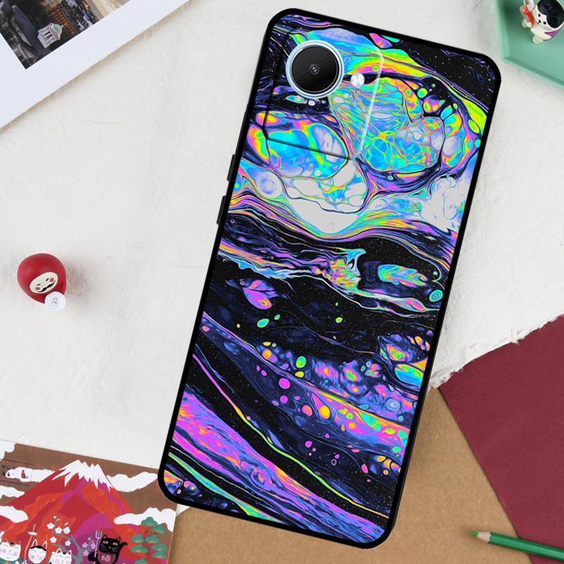 Психоделический принт в пастельных тонах для чехла Realme GT7 Pro GT 6T 5 6 C67 C75 C61 C55 C53 C51 C21Y C25S 10 11 12 13 14 Pro Plus