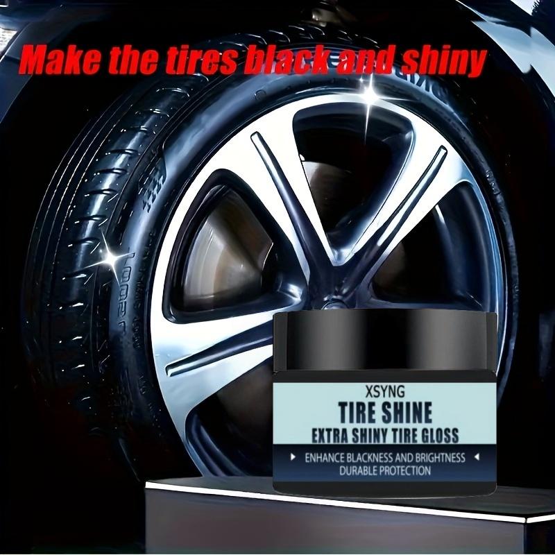 Tire Blackening and Brightening Kit, Tire Polishing Paste, Multifunctional Plastic Refurbishing Paste, Suitable for Tires, Interior, Etc.