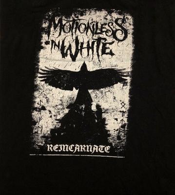 Мужская футболка группы Motionless In White Черный Хлопок Все Размеры S-5XL XY173 Унисекс Футболка