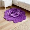 Плюшевый коврик для пола с цветочным 3D-дизайном, реалистичный, нескользящий, впитывающий, коврик для ванной