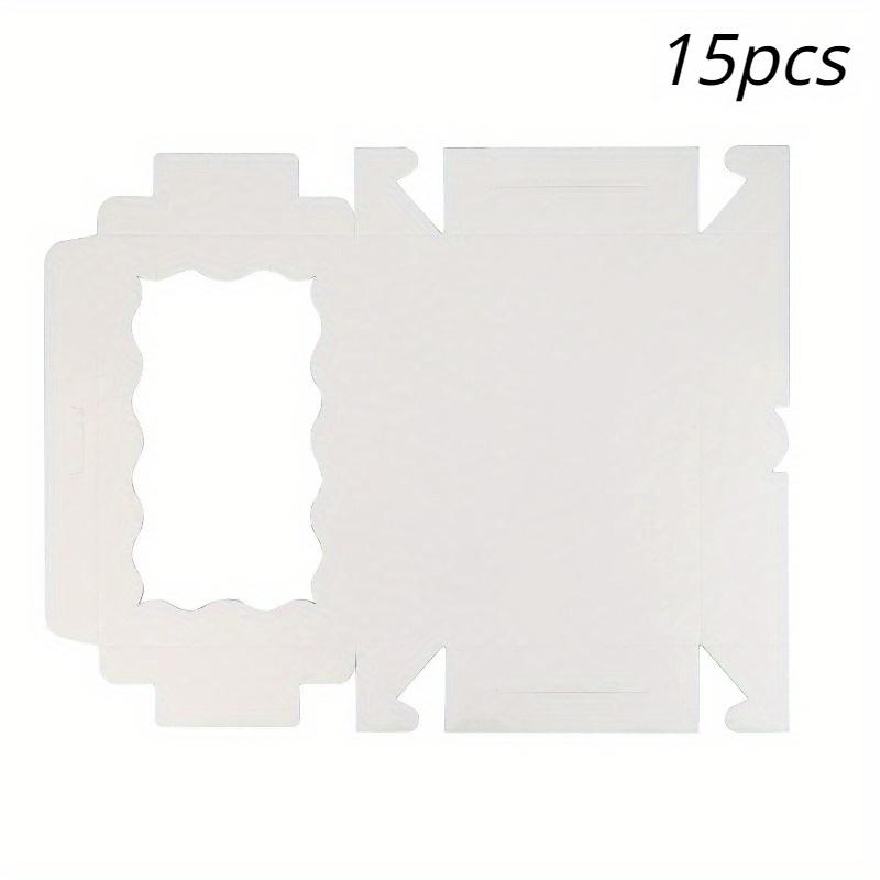 15/30Pcs Dim Sum Packing Box Window Rectangular Gift Box for Bakery Cookies Pastry Dessert Packaging Paper Box for Baked Goods