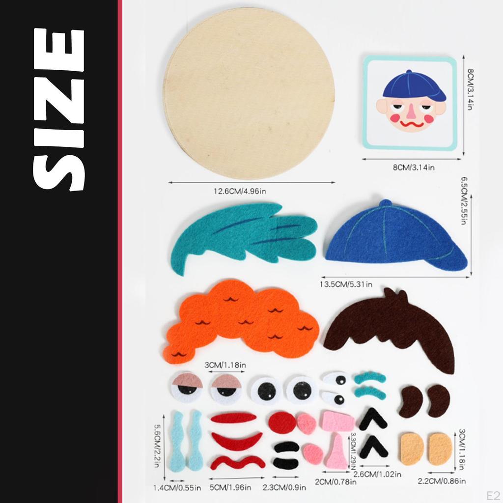 Emotion Learning Felts Board Social Emotional Toy for Age 4-6 Portable Interactive