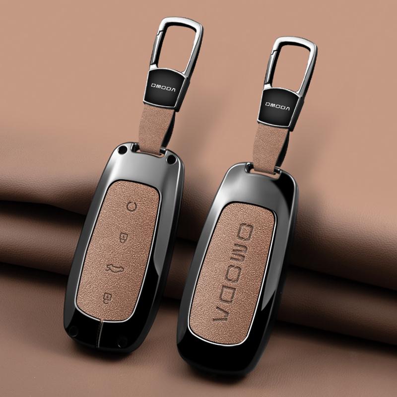 Zinc Alloy Leather Car Key Case Chery Omoda C7 7 SHS Phev 2025 Key Fob Car Key Key Housing Key Chain Auto Accessories