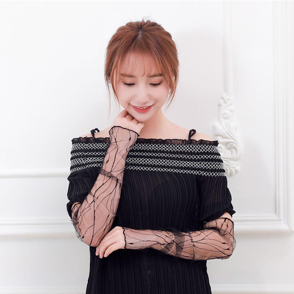 Дышащие тонкие сетчатые кружевные перчатки с защитой от УФ-лучей, перчатки для вождения, рукава для защиты от солнца, солнцезащитные с длинным рукавом