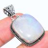 Подвеска из натурального радужного лунного камня из стерлингового серебра 925 пробы 1,50 дюйма f1k45