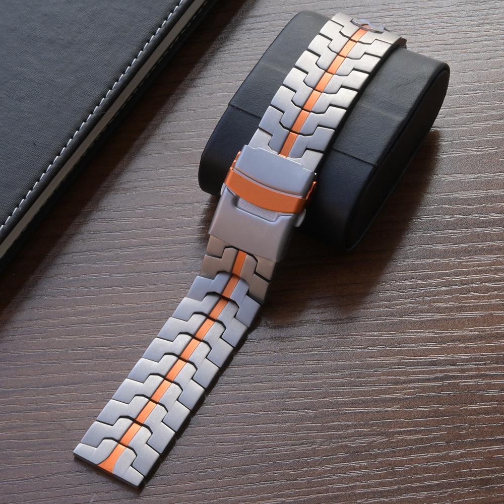 Titanium Orange 22mm 20mm Band for Huawei Watch 5 4/4 Pro GT 2 3 4 5 Pro 46mm Oneplus Watch 3 2 Amazfit Balance 2 Titanium Strap