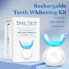 Набор для отбеливания зубов Перезаряжаемый беспроводной набор для домашнего использования со светодиодным синим светом-ускорителем и гелевыми ручками для отбеливания зубов