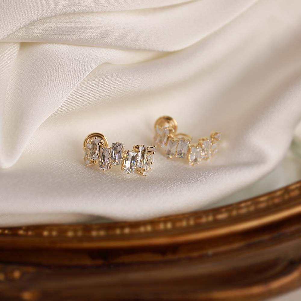 Cuff Fashion Jewelry  Rhinestone Clip Earrings Korean Earrings Ear Bone Clip Zircon Ear Clip