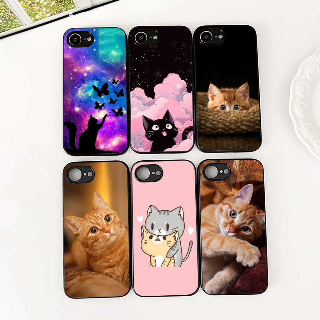 Soft Cover for Samsung Galaxy S20 S22 S21 FE Ultra Plus A07 A17 A15 A16 A25 A57 A37 Casing Phone Case Comics Cat Meow Lovely