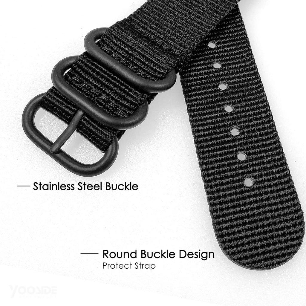 Нейлоновый ремешок для часов, сменный ремешок для часов 5035 DW5600 [YOOSIDE] G-Shock GW-5000 GW-M5610 и т. д.. (черный (Черная пряжка))